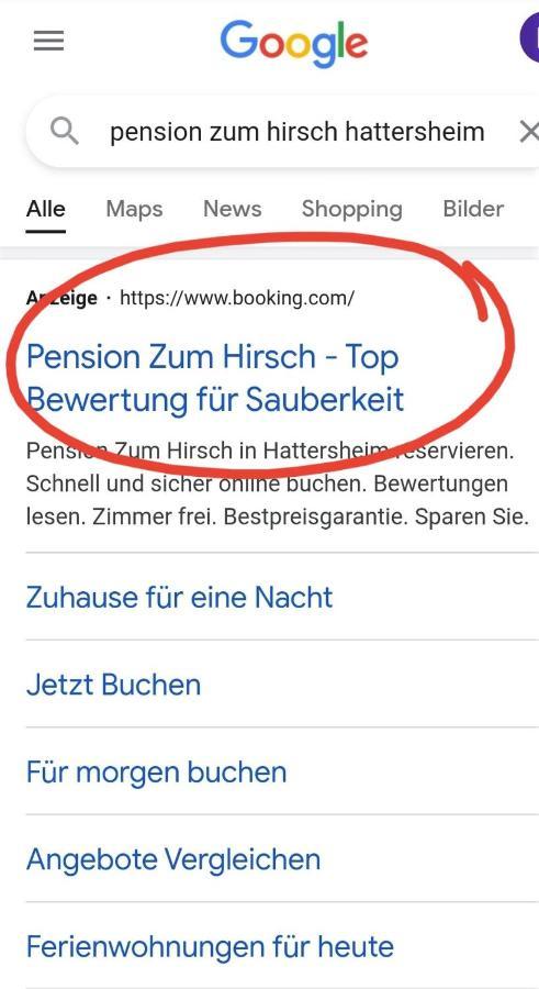 Hotel-Pension Zum Hirsch Hattersheim am Main Eksteriør billede